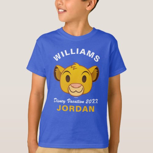 The Lion King  Simba Emoji _ Family Vacation T_Shirt