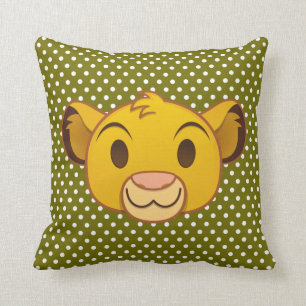 The Lion King Simba Emoji Throw Pillow