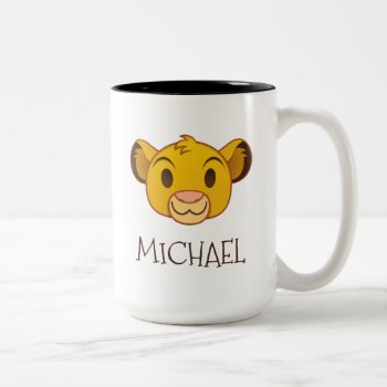The Lion King | Simba Emoji Two-tone Coffee Mug by lionking at Zazzle