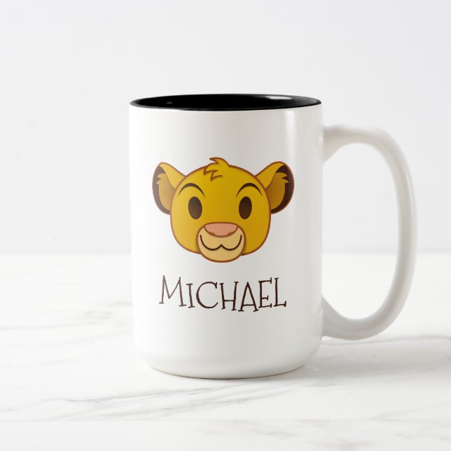 The Lion King | Simba Emoji Two-Tone Coffee Mug (Right)