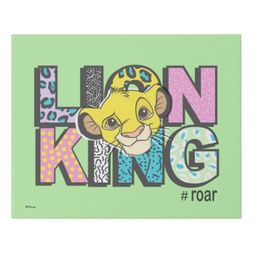The Lion King  Simba Roar Faux Canvas Print