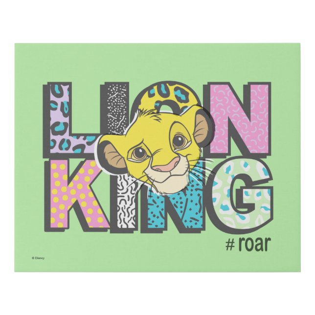 The Lion King | Simba #Roar Faux Canvas Print (Front)