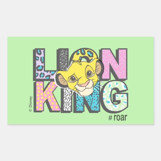 The Lion King | Simba #Roar Rectangular Sticker (Front)