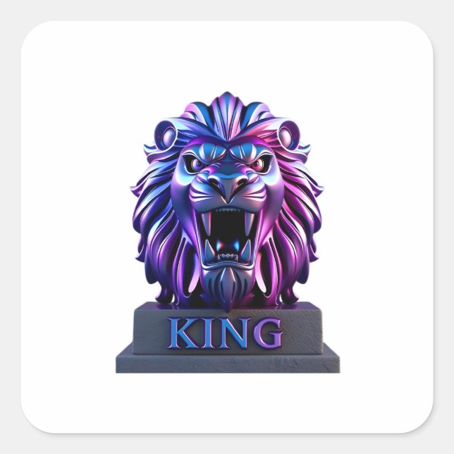 "The lion king square sticker" Sticker (Front)