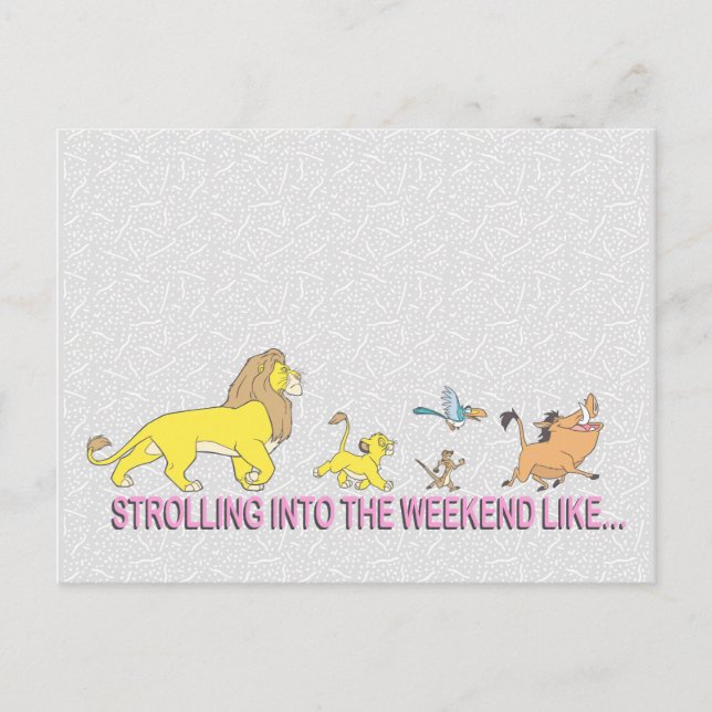 The Lion King | Strolling into the Weekend Postcard (Front)