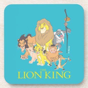 The Lion King | Title & Characters Beverage Coaster by lionking at Zazzle