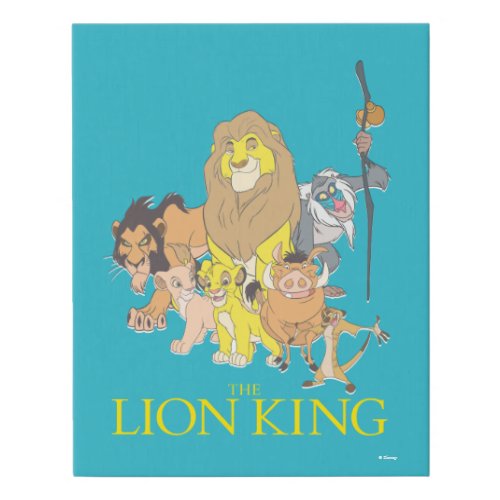 The Lion King  Title  Characters Faux Canvas Print