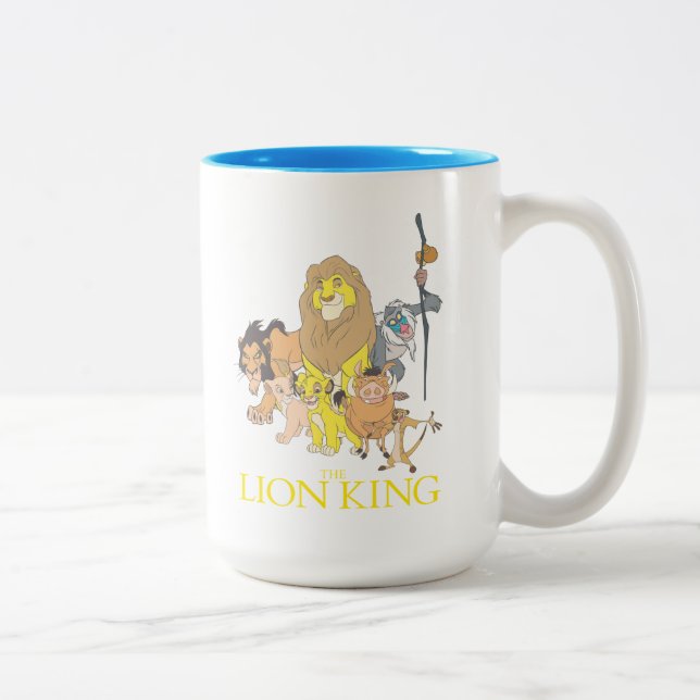 The Lion King | Title & Characters Two-Tone Coffee Mug (Right)