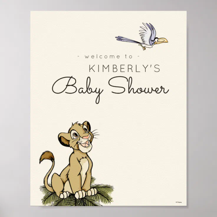 baby simba lion king baby shower