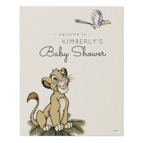 The Lion King Welcome Baby Shower Sign