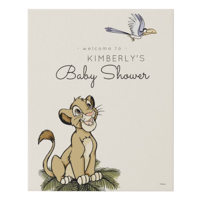 The Lion King Welcome Baby Shower Sign (Front)