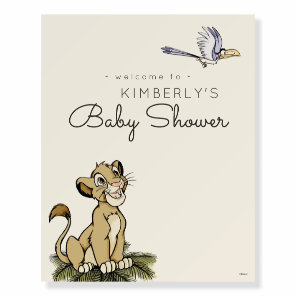 The Lion King Welcome Baby Shower Sign