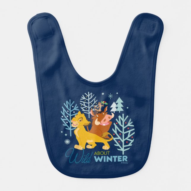 The Lion King | Wild About Winter Baby Bib (Front)