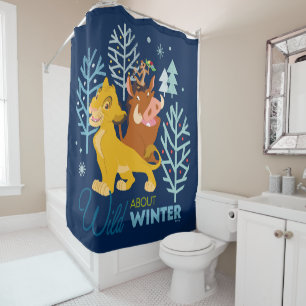 The Lion King   Wild About Winter Shower Curtain