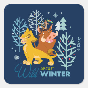 The Lion King   Wild About Winter Square Sticker