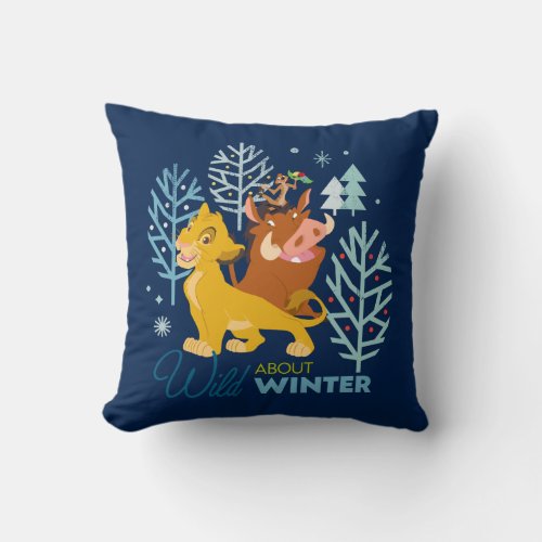 The Lion King  Wild About Winter Throw Pillow