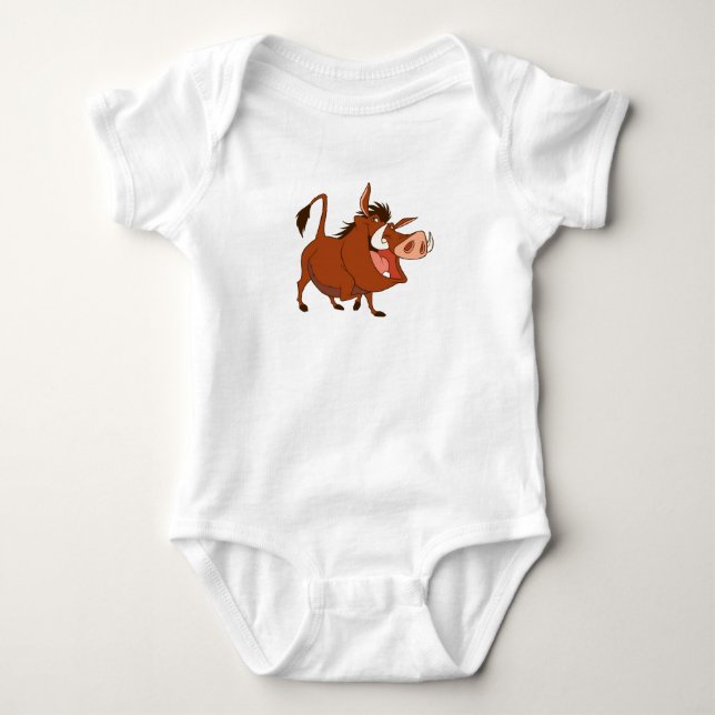 The Lion King's Pumba smiles Disney Baby Bodysuit (Front)