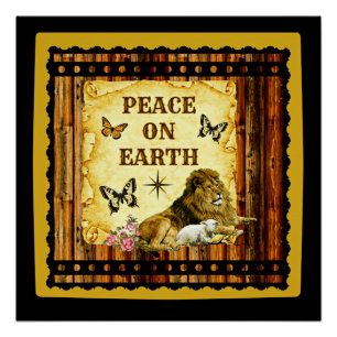 The Lion Lays Down With The Lamb Poster