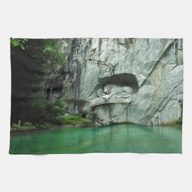 The Lion Monument in Lucerne Towel (Horizontal)