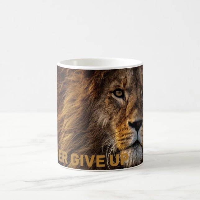 The Lion - Never Give Up Coffee Mug (Center)