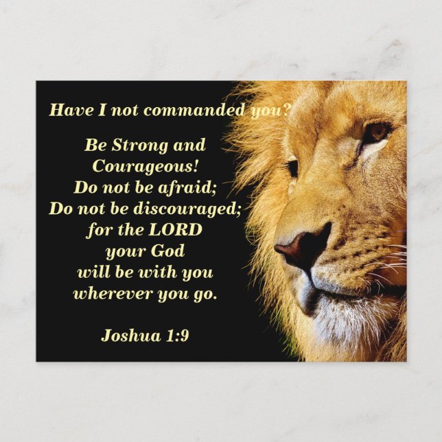 The Lion of Judah Bible Verse Memory Postcard (Front)