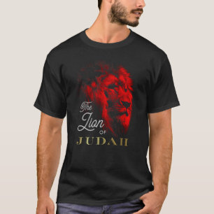 The Lion of Judah Black Red Gold Christian T-Shirt