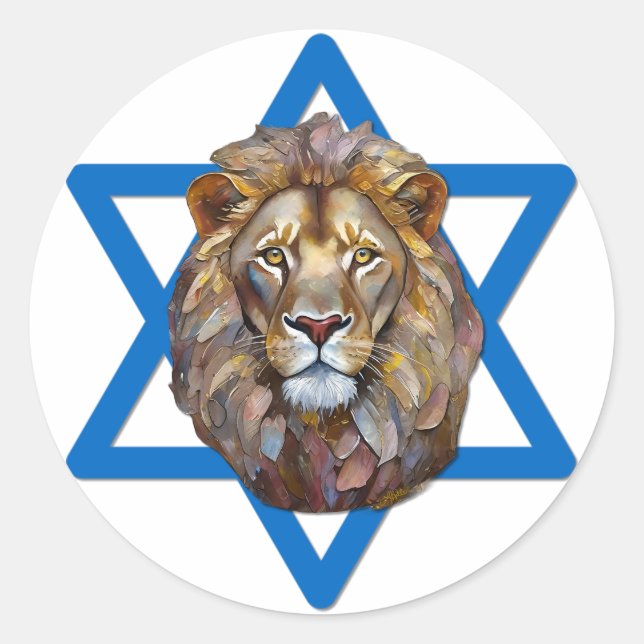 The Lion Of Judah Classic Round Sticker (Front)