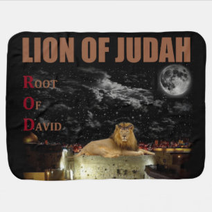 The Lion Of Judah On The Western Wall Swaddle Blanket