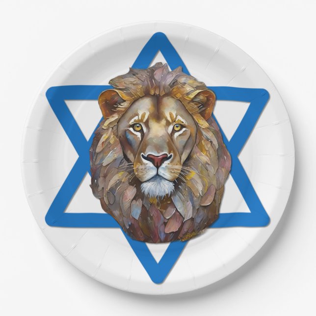 The Lion Of Judah Paper Plates (Front)