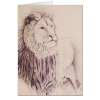 The Lion of Judah - pencil on paper 1990 Var 3 Cards