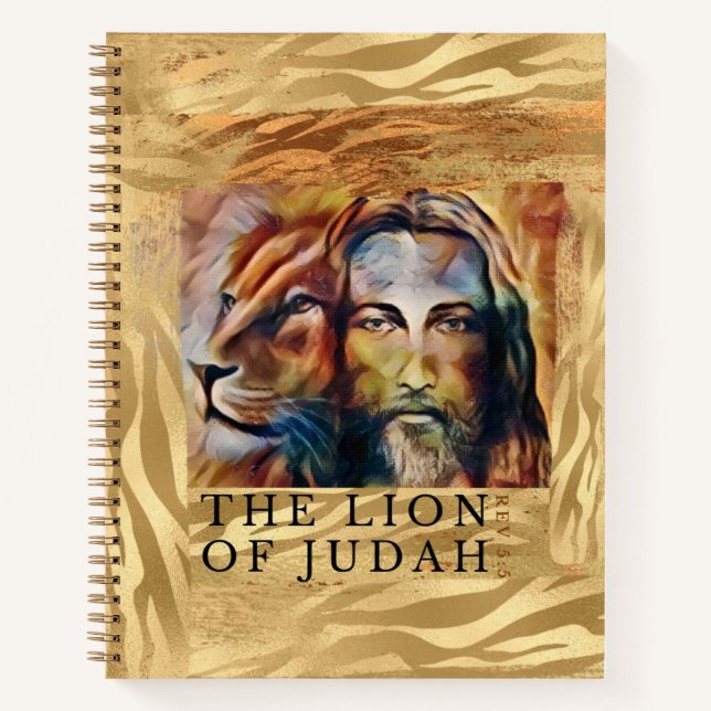 The Lion Of Judah Picture  Notebook (Front)