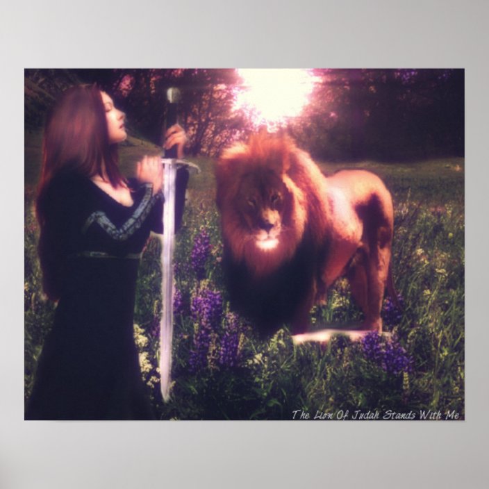 The Lion Of Judah Stands With Me Poster
