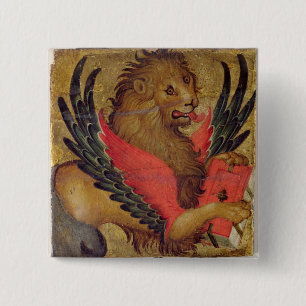 The Lion of St. Mark (oil on panel) Pinback Button