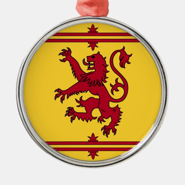 The Lion Rampant of Scotland Metal Ornament (Front)