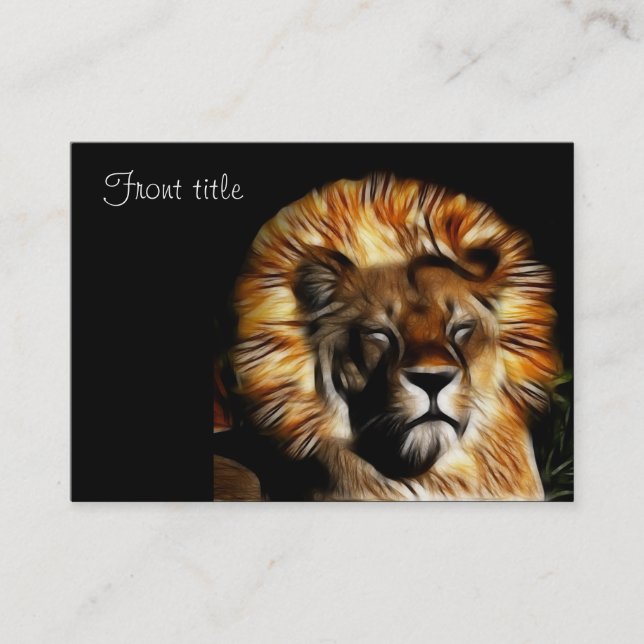 The Lion Sleeps Business Card (Front)