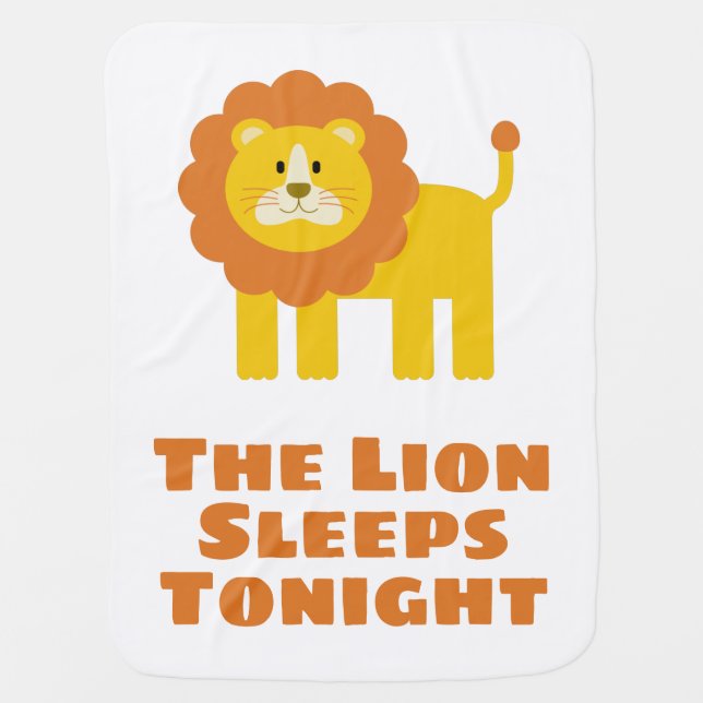 The Lion sleeps Tonight Baby Blanket (Front)