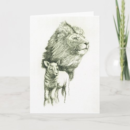 THE LION  THE LAMB CARD