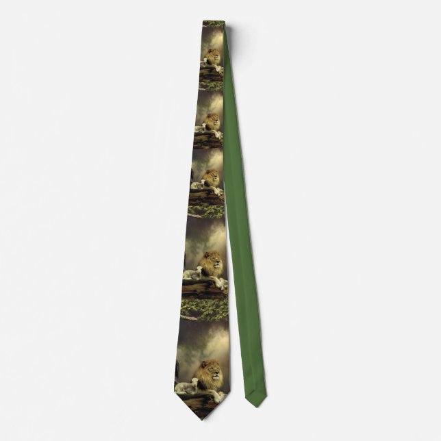 The Lion & the Lamb Neck Tie (Front)
