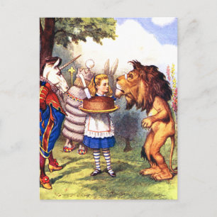 THE LION & THE UNICORN; CAKE WILL MAKE IT BETTER! POSTCARD