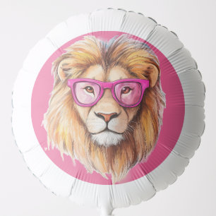 The Lion with Pink Glasses Balloon