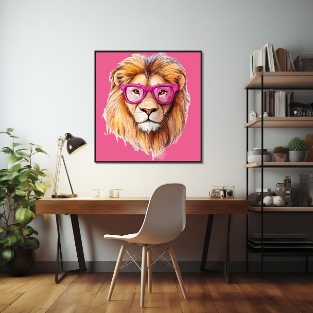 The Lion with Pink Glasses Poster (Creator Uploaded)