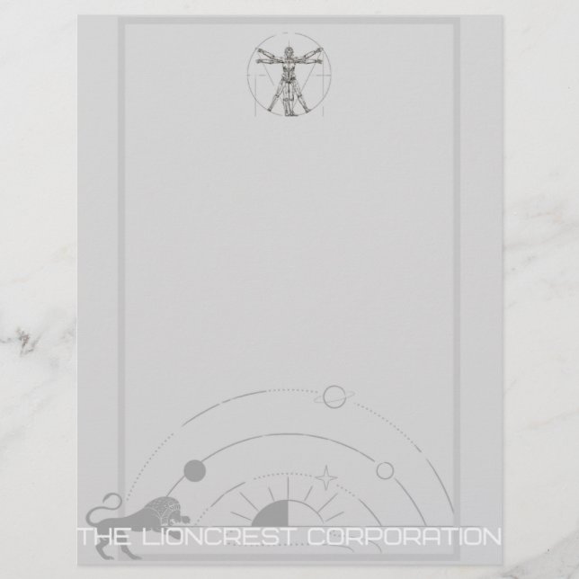 The Lioncrest Corporation Letterhead (Front)