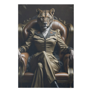 The Lioness's Mafia Faux Canvas Print