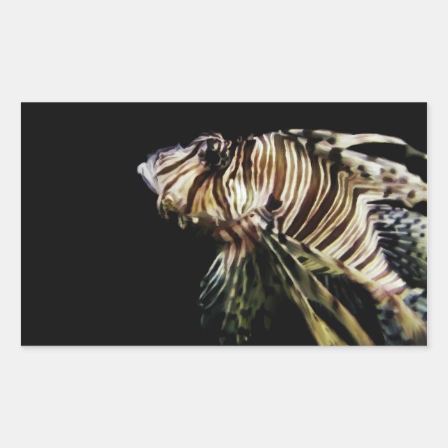 The Lionfish Rectangular Sticker (Front)