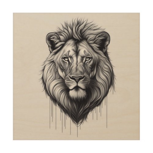 The Lions Essence Wood Wall Art