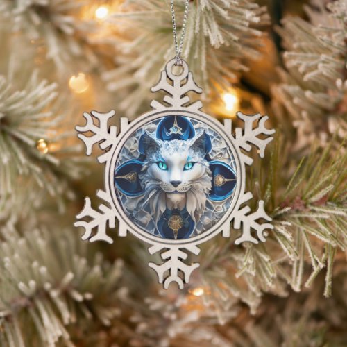 The Lions Ornament Snowflake Pewter Christmas Ornament