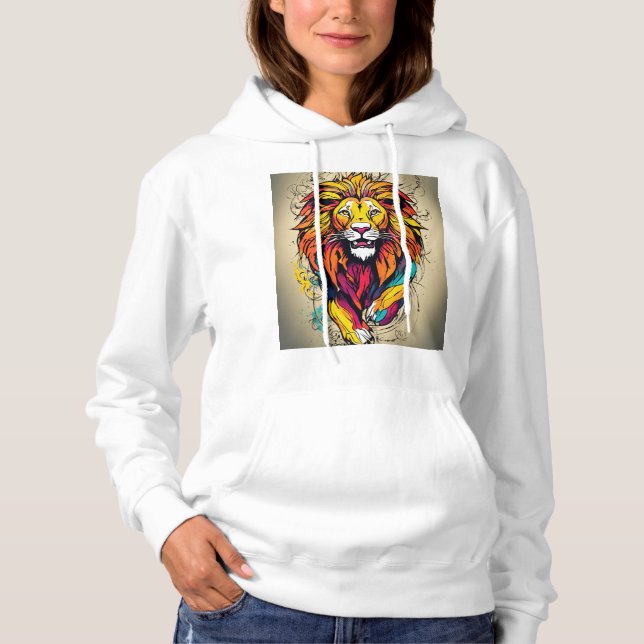 the lion's urban and rebellious nature  hoodie (Front)