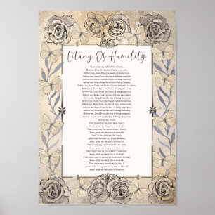 The litany of humility prayer poster print