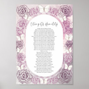 The Litany Of Humility Prayer wallart Poster