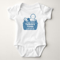 The Literal Tummy Time Champion Funny Quote Blue